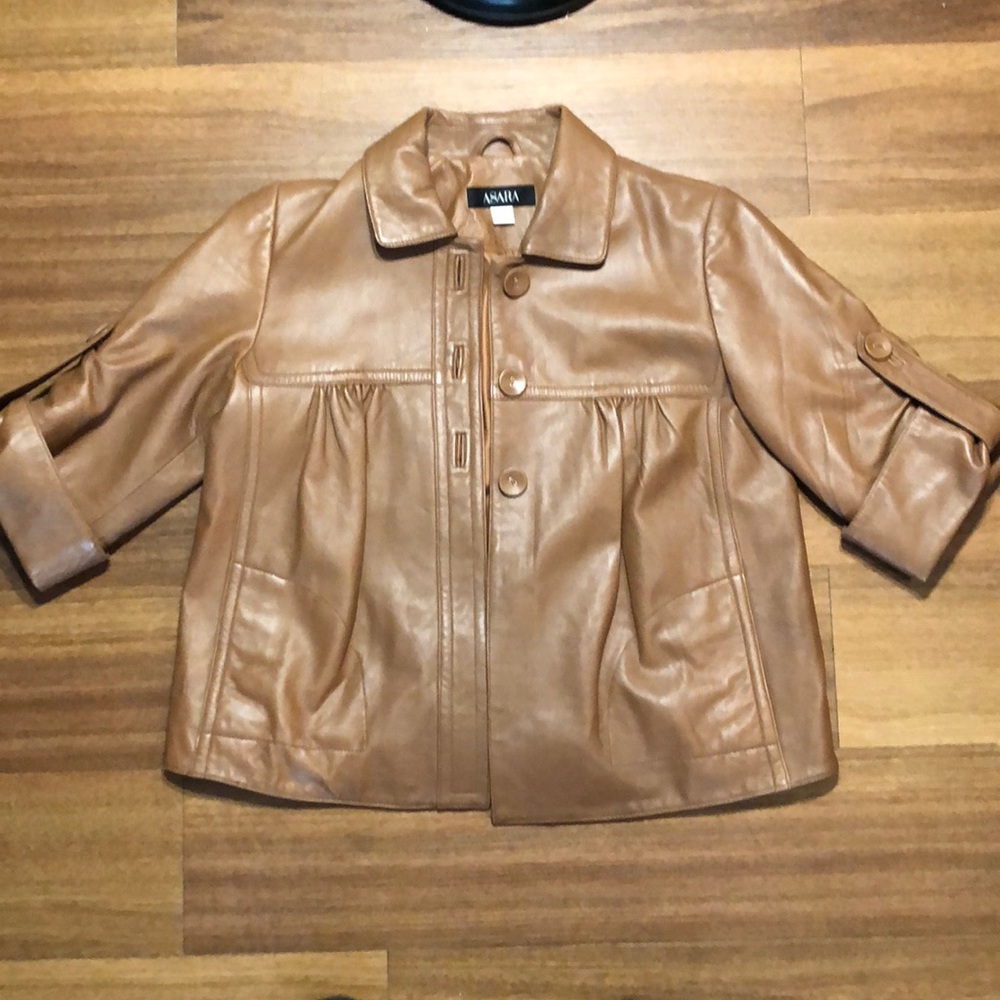 Women’s Asara Cropped Leather Jacket (XS)